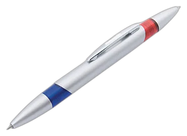 Bolígrafo de doble cara de plástico de tinta roja y azul