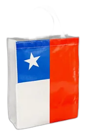 Bolsa Tnt Bandera Chilena 30 X 40 X 12 Cm
