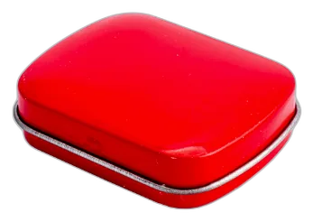 Mini caja de hojalata vacía con bisagras de Metal, cajas rectangulares