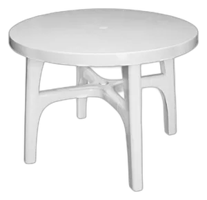 Mesa circular terraza Blanco